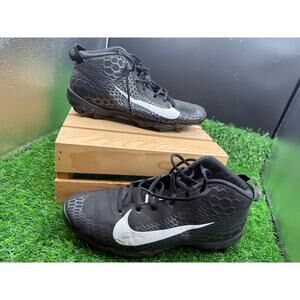 Nike Alpha Shark Cleats- Black/White- Size 10.5M